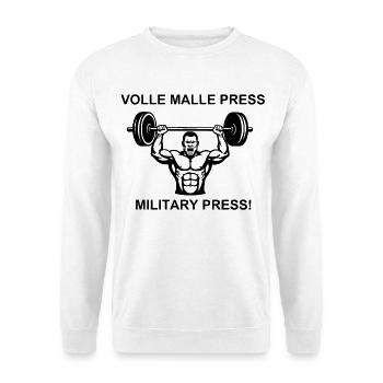 Motivation pour la musculation - Sweat-shirt Unisexe - blanc - Devant