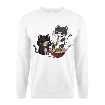 Cats Eating Ramen - Unisex Sweatshirt - white - Front