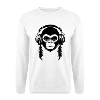 Flow Affenkopf Sanfter Groove Edition Shirt - Unisex Pullover - Weiß - Vorne
