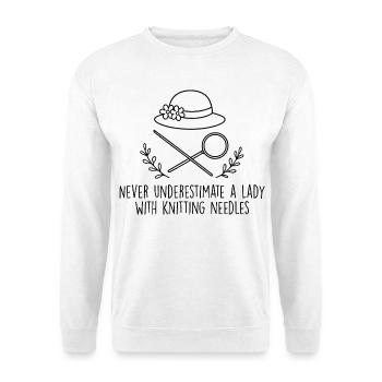 Miss Marple Never understimate a lady - Unisex Sweatshirt - white - Front