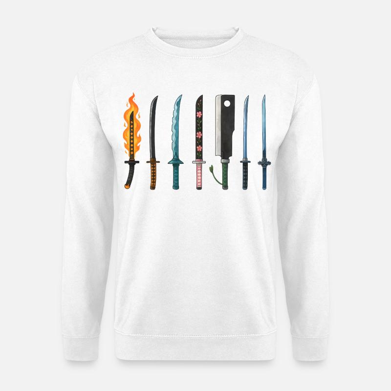 Conception de la collection d’épées d’anime - Sweat-shirt Unisexe - blanc