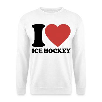 I Love Icehockey - Heart - Winter Sports - Unisex Sweatshirt - white - Front
