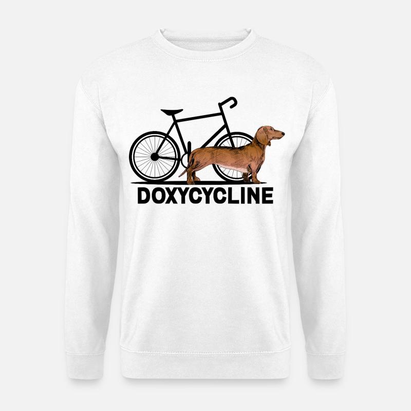 Doxycycline Grappige Teckel Cyclus - Unisex Pullover - Weiß