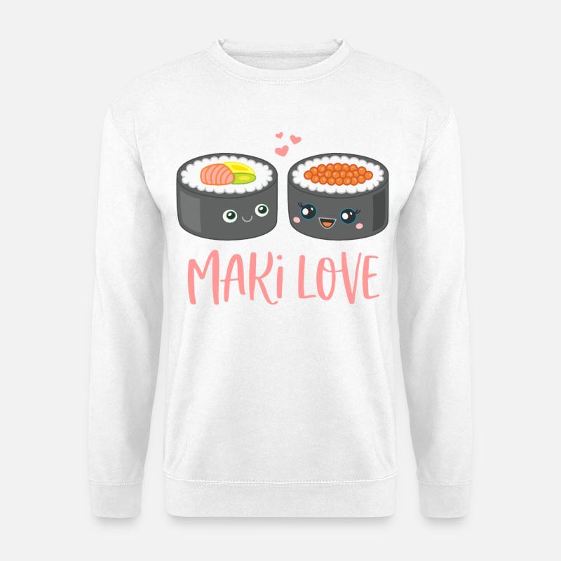 Maki Love Sushi Comic - Unisex Sweatshirt - white