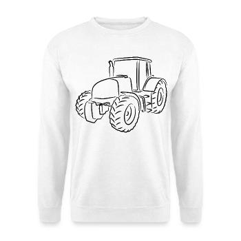 Dessin de tracteur - Sweat-shirt Unisexe - blanc - Devant