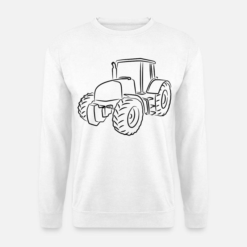 Tractor Drawing - Unisex Sweatshirt - white