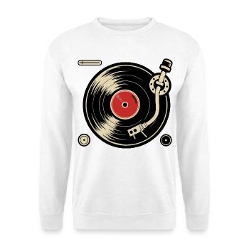 Disques vinyles Platine vinyle Platine vinyle Graphisme - Sweat-shirt Unisexe - blanc - Devant