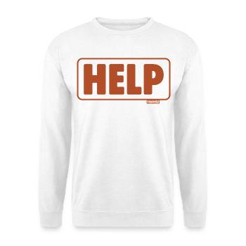 Emergency Sign Retro Design Help - Unisex Sweatshirt - white - Front