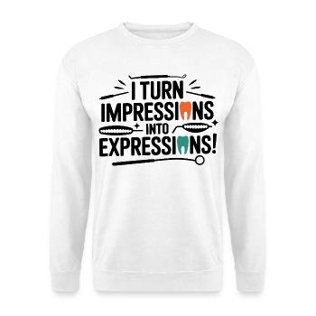 Technicien de laboratoire dentaire Sculpteur de cire - Sweat-shirt Unisexe - blanc - Devant