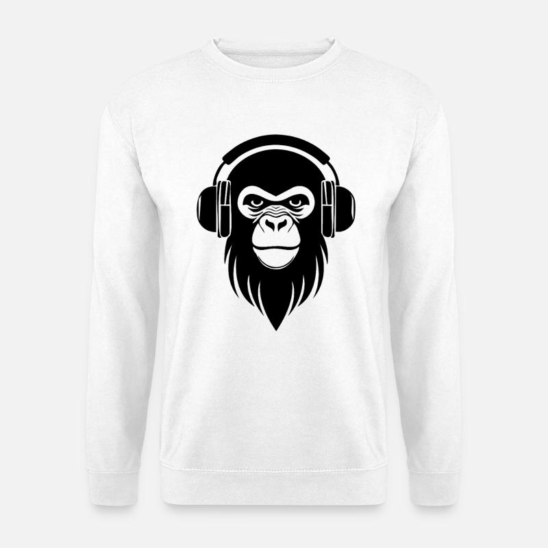 Affenkopf Graffiti Streetstyle Beat Edition Shirt - Unisex Pullover - Weiß
