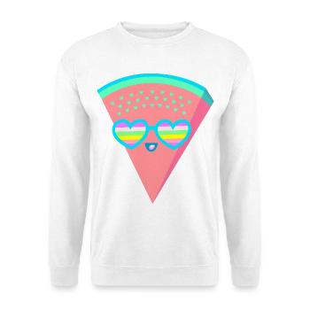 Lunettes de soleil Cool Melon Heart 80s et 90 Rétro - Sweat-shirt Unisexe - blanc - Devant