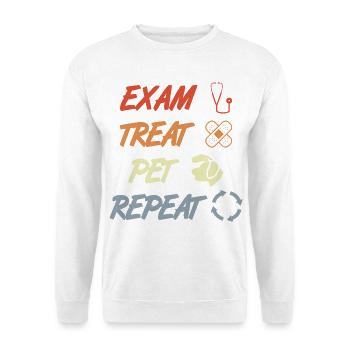 Examen Traiter Pet Répéter - Sweat-shirt Unisexe - blanc - Devant