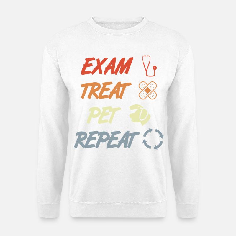 Exam Treat Pet Repeat - Unisex Pullover - Weiß