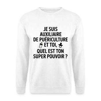 Super power childcare - Unisex Sweatshirt - white - Front