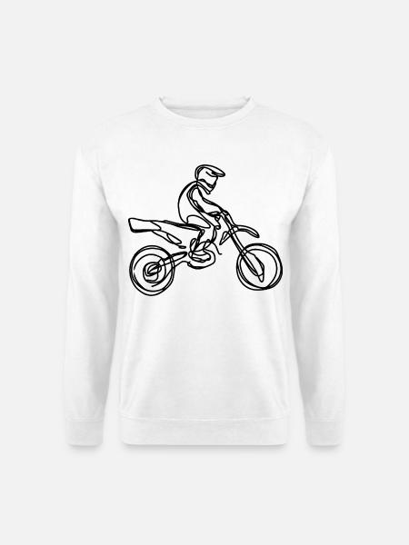 Motocross - Sweat-shirt Unisexe - blanc
