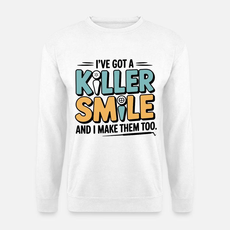 Dental Technician Occlusion Tool  - Unisex Sweatshirt - white