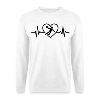 Handball Herz - Unisex Pullover - Weiß - Vorne