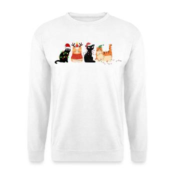 cat in christmas - Unisex Sweatshirt - white - Front