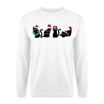 cat in christmas - Unisex Sweatshirt - white - Front