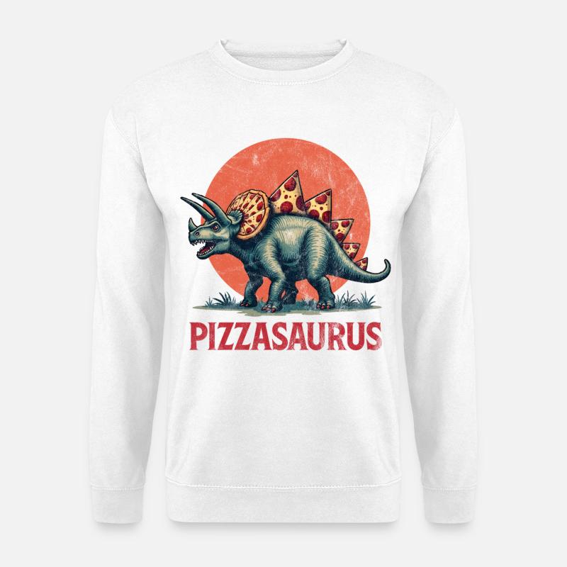 Pizzasaurier - Unisex Pullover - Weiß