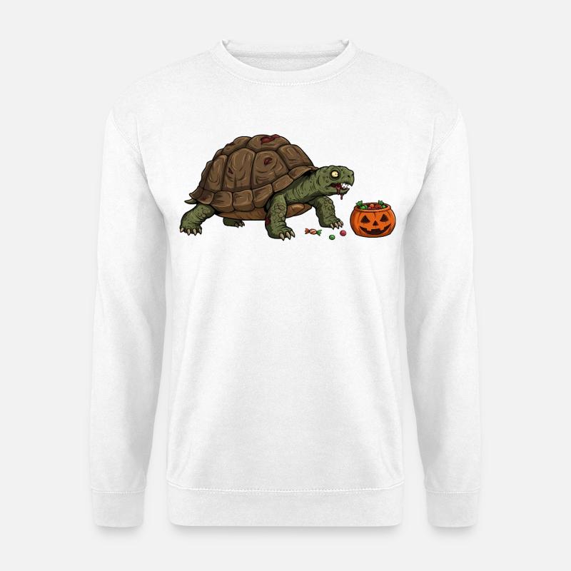 Spukschildkröte Halloween Süßigkeiten - Unisex Pullover - Weiß