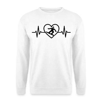 Snowboard Heart - Unisex Sweatshirt - white - Front