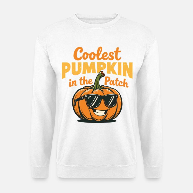 Der coolste Kürbis im Patch - Unisex Pullover - Weiß