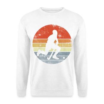 Dessin d’un joueur de hockey sur gazon - Sweat-shirt Unisexe - blanc - Devant
