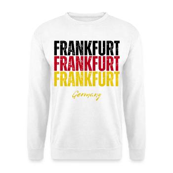 Francfort, Allemagne, un souvenir de Francfort - Sweat-shirt Unisexe - blanc - Devant