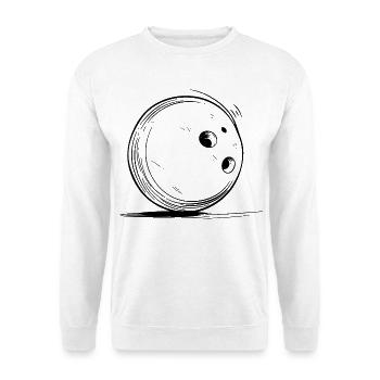 Dessin de boule de bowling - Sweat-shirt Unisexe - blanc - Devant