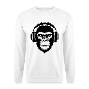 Festival Groove Crowd Mix Monkey Head Shirt - Unisex Sweatshirt - white - Front