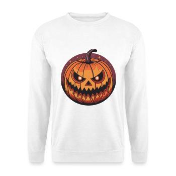 Scary Jack O Lantern Pumpkin - Unisex Sweatshirt - white - Front