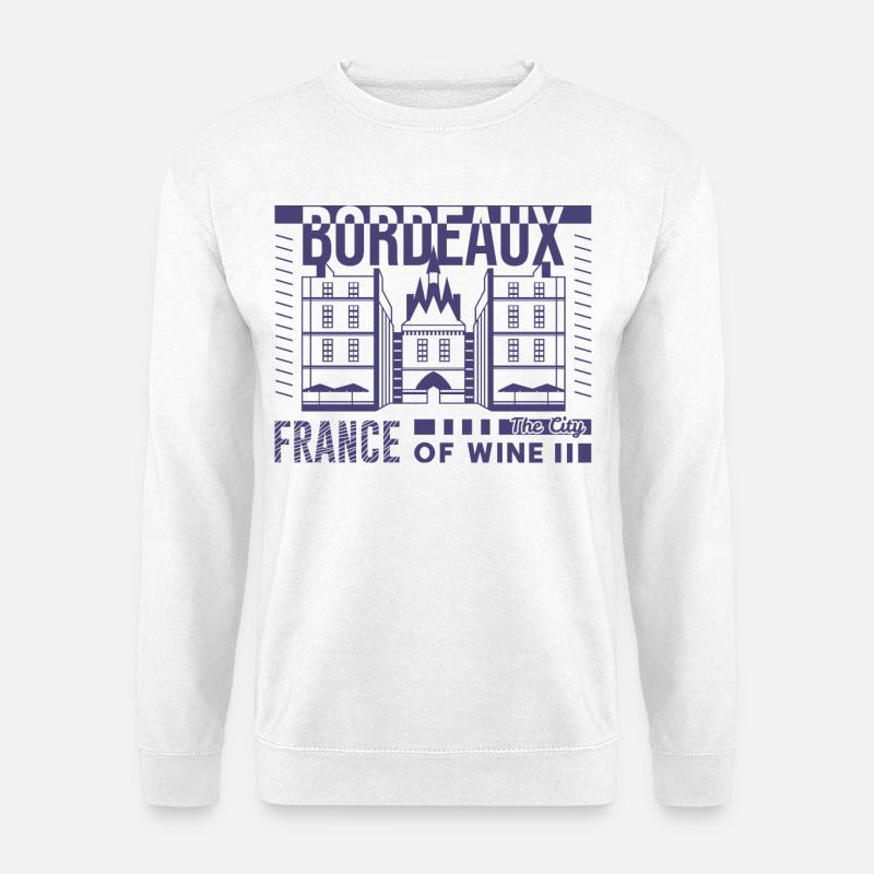 Bordeaux, Frankreich Tee - Unisex Pullover - Weiß