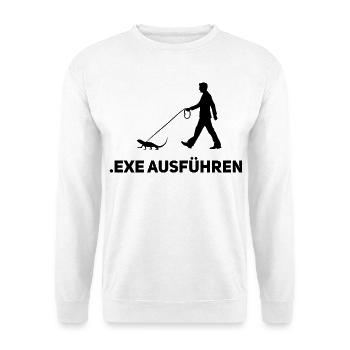 Execute .EXE – Funny Computer Scientist Shirt - Unisex Sweatshirt - white - Front