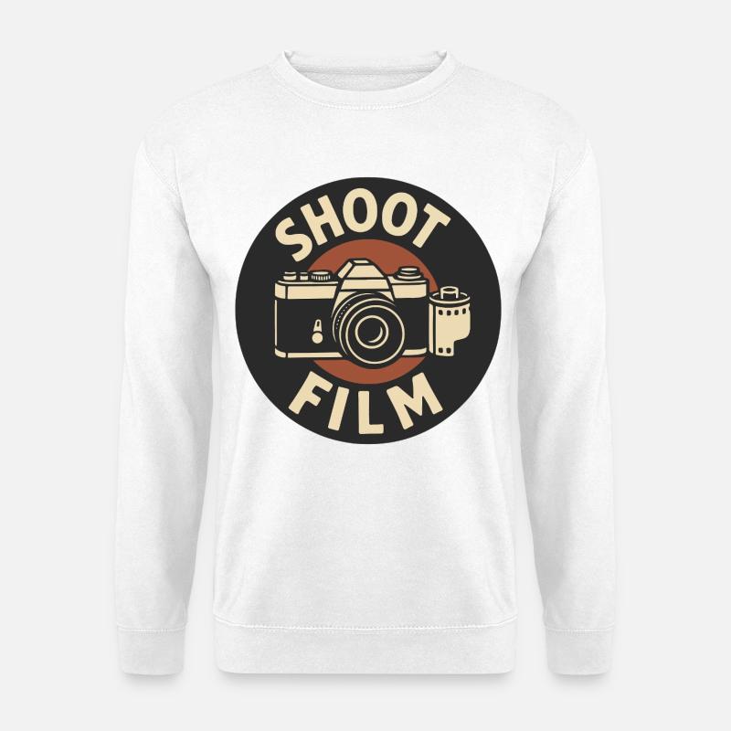 Shoot Film Retro Kamera - Unisex Pullover - Weiß