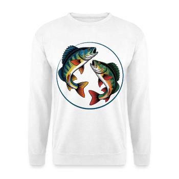 Deux perchoirs de saut - Sweat-shirt Unisexe - blanc - Devant