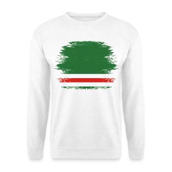 Tschetschenien Flagge used - Unisex Pullover - Weiß - Vorne