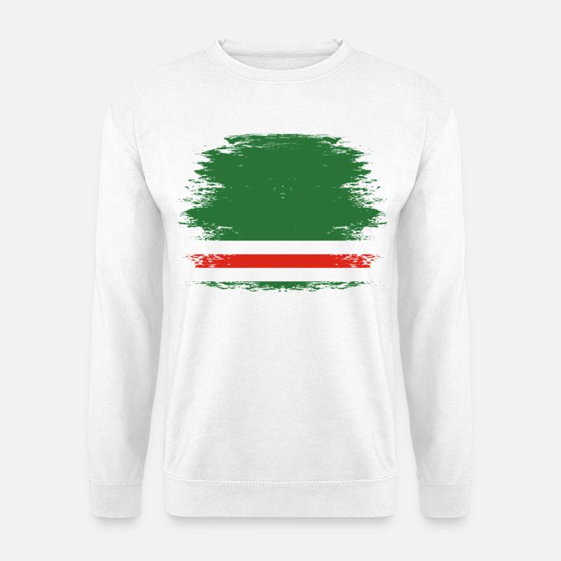 Tschetschenien Flagge used - Unisex Pullover - Weiß