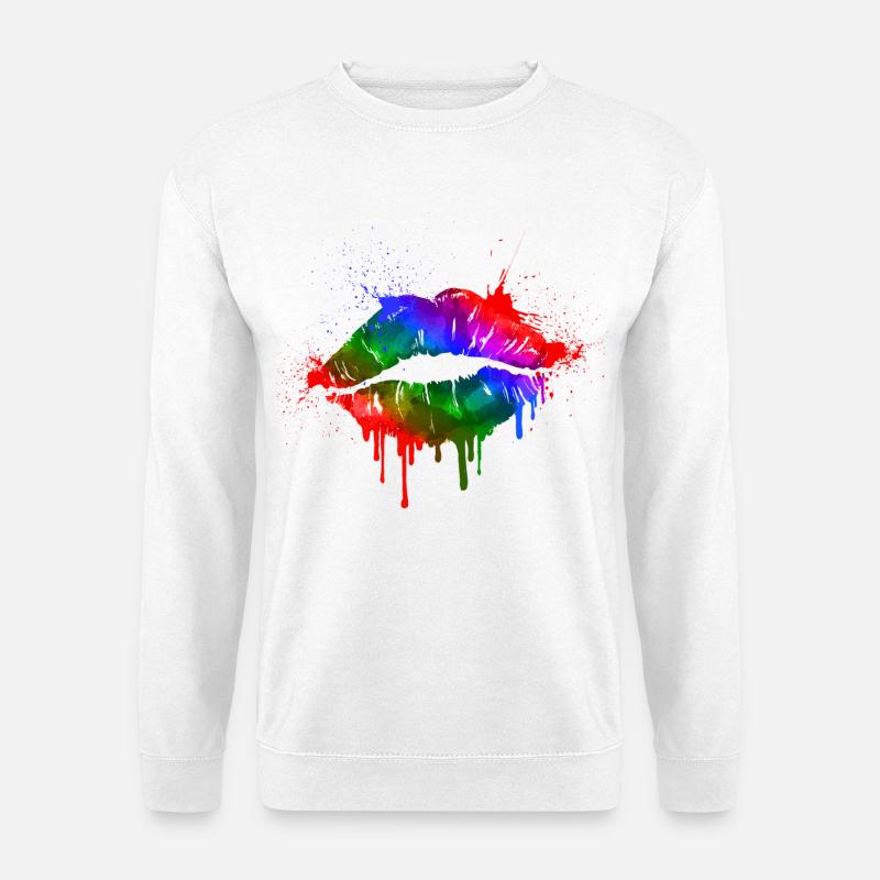 Chromatisches Lippenspray - Unisex Pullover - Weiß