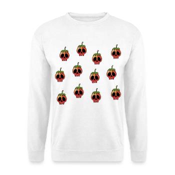 Crânes de fraises - Sweat-shirt Unisexe - blanc - Devant