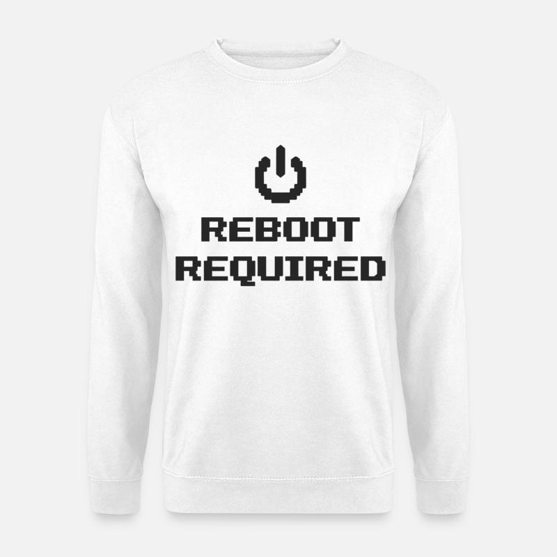 REDÉMARRAGE REQUIS Redémarrage requis - Sweat-shirt Unisexe - blanc