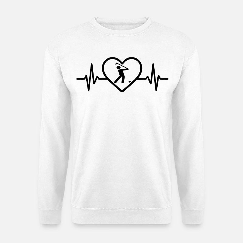 Golf Herz Sport - Unisex Pullover - Weiß
