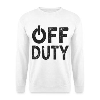 OFF DUTY Heure de fermeture Je ne suis pas en service - Sweat-shirt Unisexe - blanc - Devant