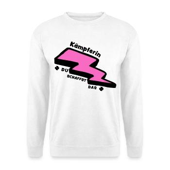 Glücksbringer: Du schaffst das! Kämpferin - Unisex Pullover - Weiß - Vorne