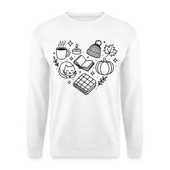 Autumn heart, autumnal cosiness, autumnal - Unisex Sweatshirt - white - Front