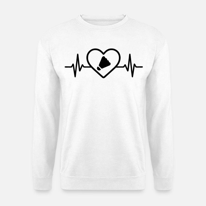 Badminton Herz Sport - Unisex Pullover - Weiß