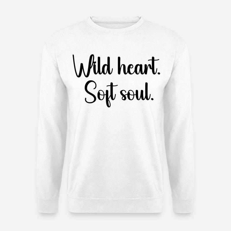 Wildes Herz weicher Sou - Unisex Pullover - Weiß