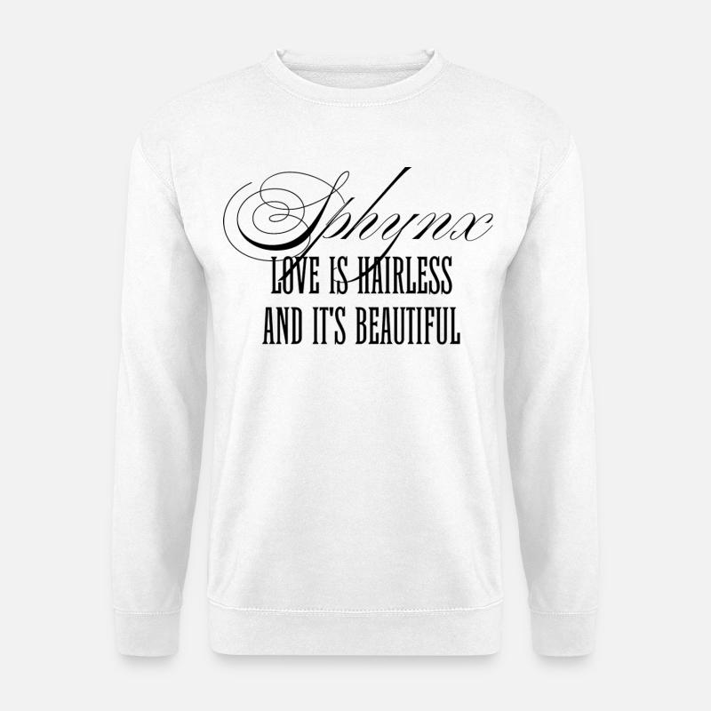 Wunderschöne Sphynx Katzenliebe - Unisex Pullover - Weiß