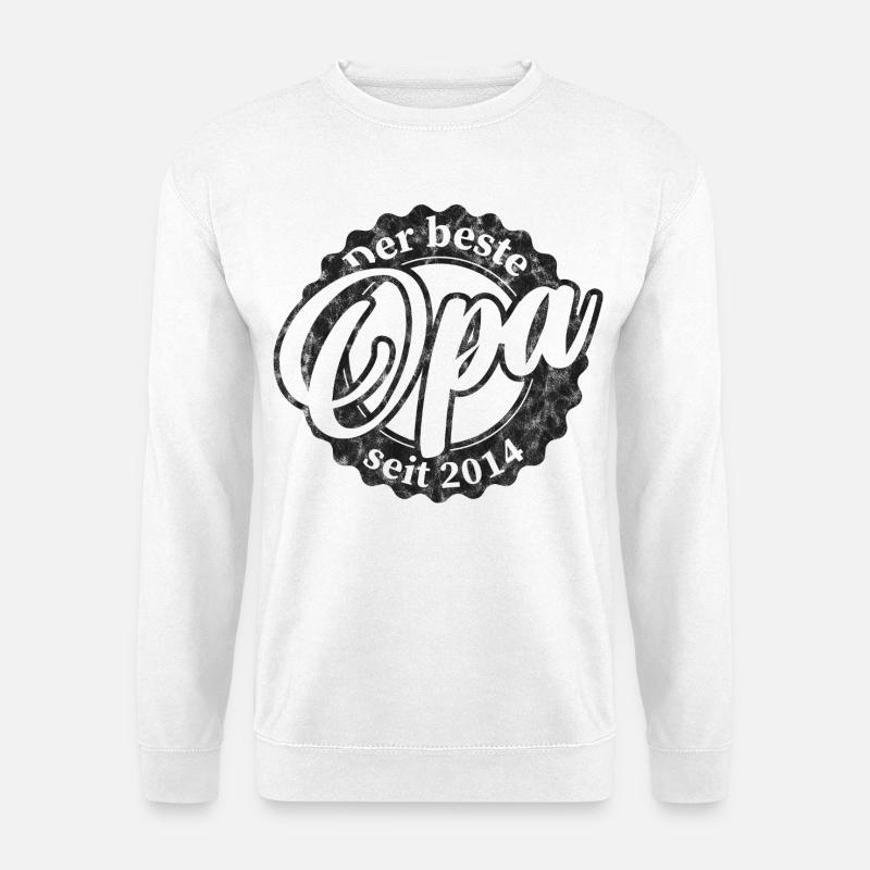 Der Beste Opa seit 2014 - Unisex Pullover - Weiß