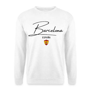 Elegantes Design Barcelona, ich liebe Barcelona - Unisex Pullover - Weiß - Vorne